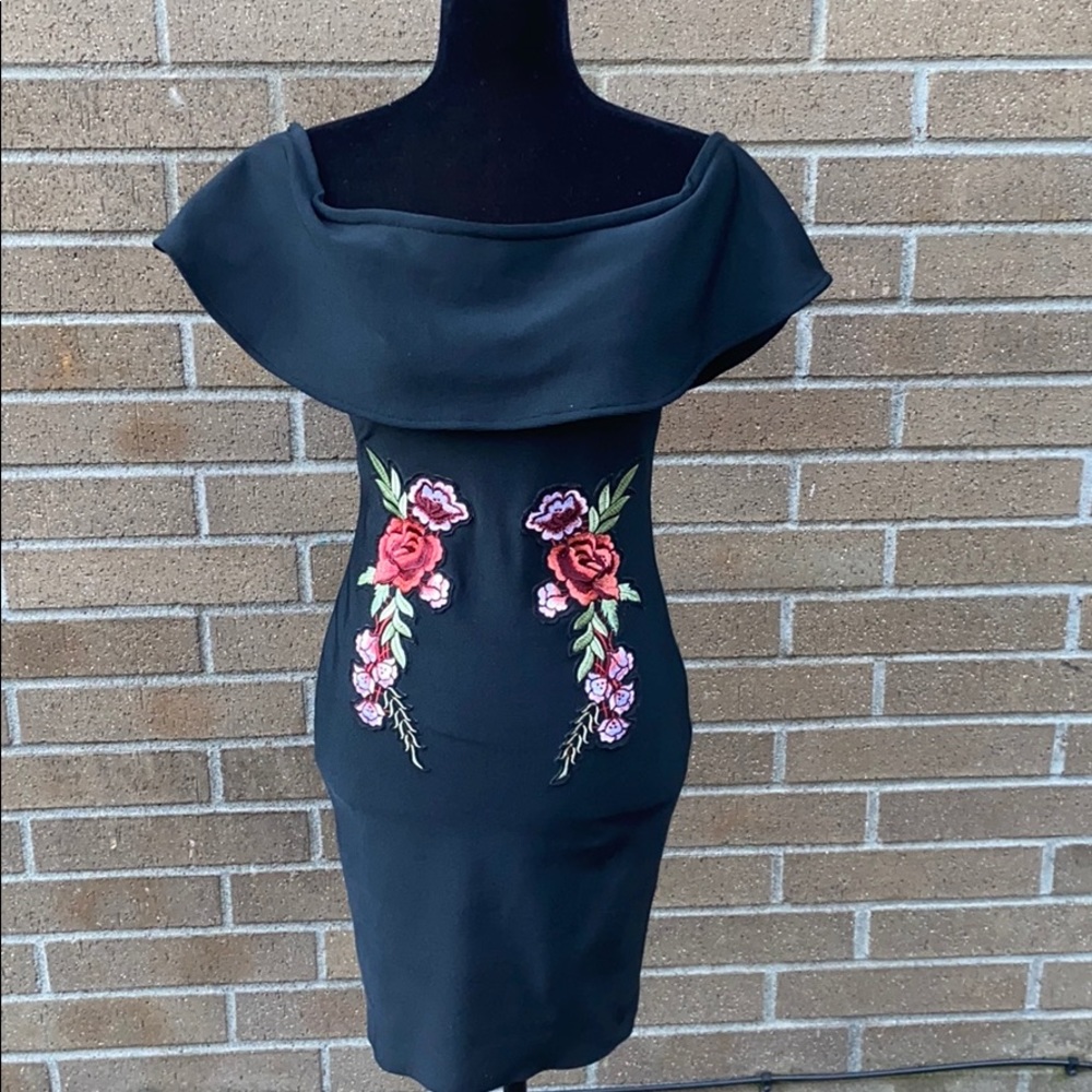 Off the shoulder midi dress